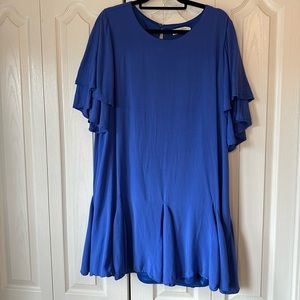 A Beautiful Soul Blue Ruffled Dress Size B